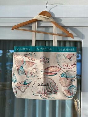 Seashell Canvas Tote - St. Lucia Design